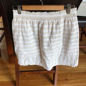 Jcrew linen stripe skirt